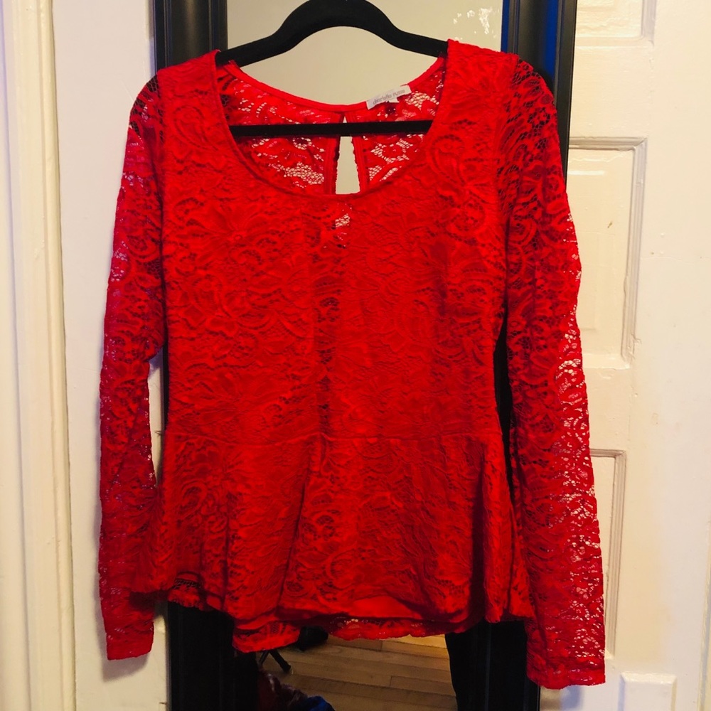 Full Lace Red Top